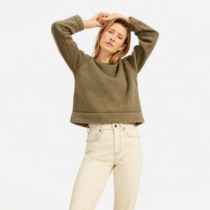 Everlane Women's ReNew Plush Fleece Sweatshirt in White  (Size XSMALL)